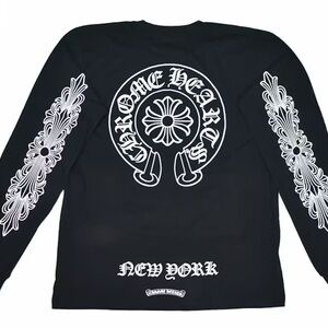 Chrome Hearts Black Graphic Long Sleeve Tee